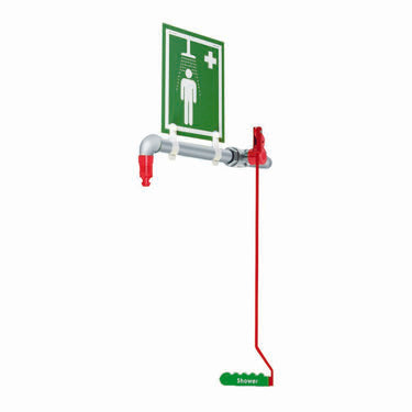 Hughes Drench Shower, Ring Main Mount, Stainless Steel Pipe